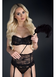 Стек с большим чёрным пером Large Feather Tickler - 65 см. - Blush Novelties - купить с доставкой в Тюмени