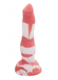 Красно-белый фаллоимитатор  Лис Mini  - 17 см. - Erasexa - купить с доставкой в Тюмени