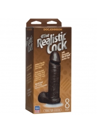 Коричневый фаллоимитатор The Realistic Cock 8” with Removable Vac-U-Lock Suction Cup - 20,57 см. - Doc Johnson