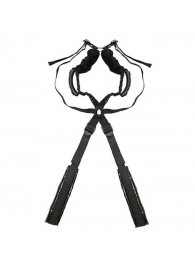 Чёрный бондажный комплект Romfun Sex Harness Bondage на сбруе - Romfun - купить с доставкой в Тюмени