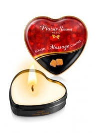 Массажная свеча с ароматом карамели Bougie Massage Candle - 35 мл. - Plaisir Secret - купить с доставкой в Тюмени