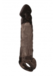 Чёрная насадка на пенис Tс подхватом - 19,5 см. - ToyFa - в Тюмени купить с доставкой