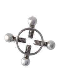 Серебристые зажимы для сосков на винтах - ToyFa - купить с доставкой в Тюмени