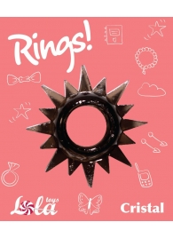 Чёрное эрекционное кольцо Rings Cristal - Lola Games - в Тюмени купить с доставкой