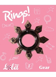 Чёрное эрекционное кольцо Rings Gear - Lola Games - в Тюмени купить с доставкой