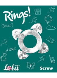 Прозрачное эрекционное кольцо Rings Screw - Lola Games - в Тюмени купить с доставкой