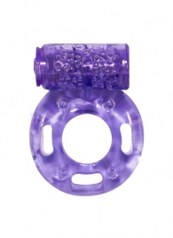 Фиолетовое эрекционное кольцо с вибрацией Rings Axle-pin - Lola Games - в Тюмени купить с доставкой
