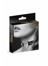 Чёрный чокер с кольцом в форме сердца - Bijoux Pour Toi - купить с доставкой в Тюмени