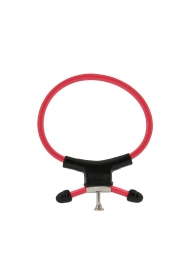 Красно-чёрное эрекционное кольцо с утяжкой RING OF POWER ADJUSTABLE RING - NMC - в Тюмени купить с доставкой