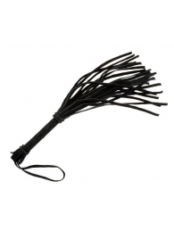 Малая черная плеть из натуральной велюровой кожи - 40 см. - Sitabella - купить с доставкой в Тюмени