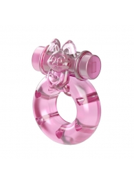 Розовое эрекционное кольцо с вибрацией Ring - Baile - в Тюмени купить с доставкой