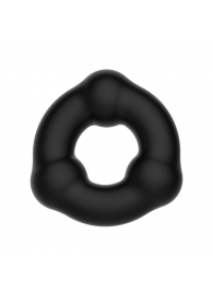 Черное эрекционное кольцо с 3 шариками - Baile - в Тюмени купить с доставкой