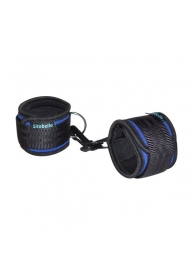 Сине-черные неопреновые наручники с карабинами - Sitabella - купить с доставкой в Тюмени