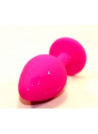 Розовая силиконовая коническая пробка с розовым стразом - 8,2 см. - 4sexdreaM - купить с доставкой в Тюмени