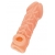 Телесная закрытая насадка с венками Cock Sleeve Size L - 17,6 см. - KOKOS - в Тюмени купить с доставкой