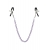Зажимы для сосков с фиолетовой цепочкой Sweet Caress Nipple Chain - Sweet Caress - купить с доставкой в Тюмени