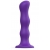 Фиолетовая насадка Strap-On-Me Dildo Geisha Balls size XL - Strap-on-me - купить с доставкой в Тюмени