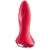 Красная анальная пробка с вибрацией и массажем бусинами Rotator Plug 1+ - 13 см. - Satisfyer