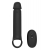 Черная насадка-удлинитель с вибрацией Vibrating Extender With Remote - Dream Toys - в Тюмени купить с доставкой