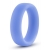 Голубое люминесцентное кольцо Silicone Glo Cock Ring - Blush Novelties - в Тюмени купить с доставкой