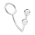 Кольцо на пенис с анальным стимулятором Two Bead Stainless Steel Anal Hook   Cock Ring - BlueLine - в Тюмени купить с доставкой