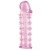 Гелевая розовая насадка на фаллос с шипами - 12 см. - Toyfa Basic - в Тюмени купить с доставкой