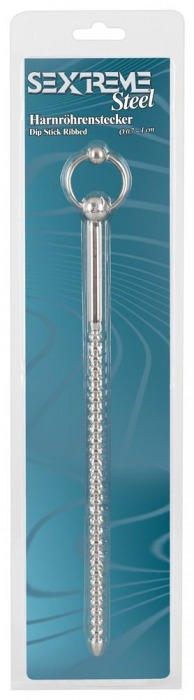 Винтовой уретральный зонд Sextreme Dip Stick Ribbed - 27,7 см. - Orion - купить с доставкой в Тюмени