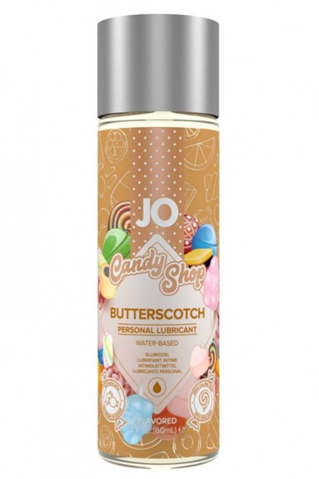 Смазка на водной основе Candy Shop Butterscotch с ароматом ирисок - 60 мл. - System JO - купить с доставкой в Тюмени