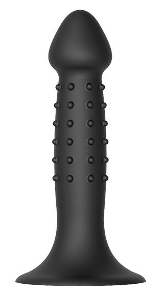 Черный анальный фаллоимитатор NUBBED PLUG - 13,5 см. - Dream Toys