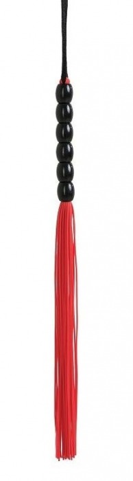 Красно-черная силиконовая мини-плеть - 22 см. - Джага-Джага - купить с доставкой в Тюмени