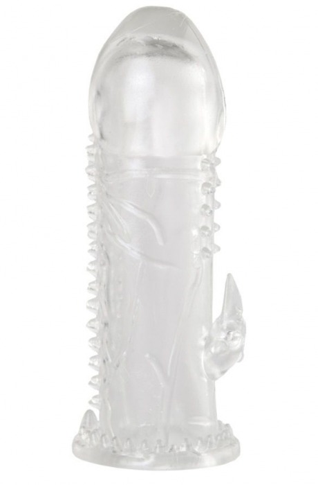 Прозрачная гелевая насадка с рельефом - 13 см. - Toyfa Basic - в Тюмени купить с доставкой