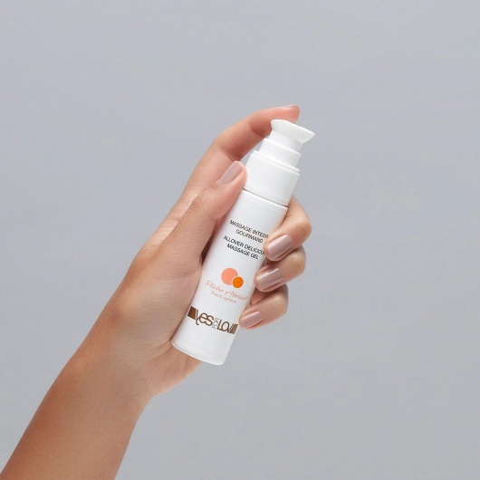 Универсальный массажный гель-смазка Allover Delicious Massage Gel с ароматом персика и аброкоса - 50 мл. - YESforLOV - купить с доставкой в Тюмени