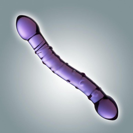 Фиолетовый стеклянный фаллоимитатор - 19 см. - Rubber Tech Ltd