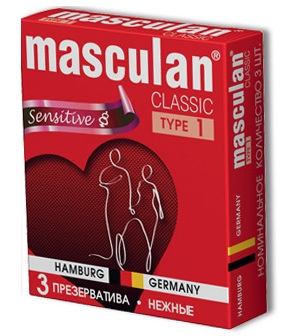 Розовые презервативы Masculan Classic Sensitive - 3 шт. - Masculan - купить с доставкой в Тюмени