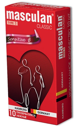 Розовые презервативы Masculan Classic Sensitive - 10 шт. - Masculan - купить с доставкой в Тюмени