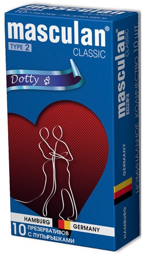 Розовые презервативы Masculan Classic Dotty с пупырышками - 10 шт. - Masculan - купить с доставкой в Тюмени