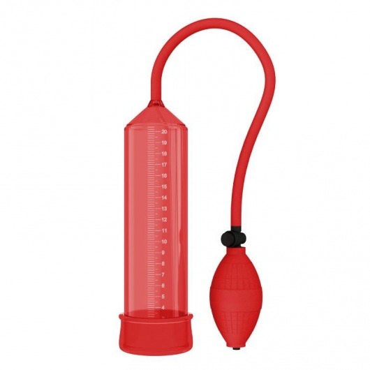Красная вакуумная помпа - 25 см. - Rubber Tech Ltd - в Тюмени купить с доставкой