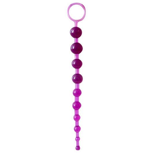 Фиолетовая анальная цепочка Anal stimulator - 26 см. - Bior toys