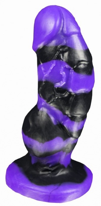 Черно-фиолетовый фаллоимитатор Мартин medium - 24,5 см. - Erasexa - купить с доставкой в Тюмени