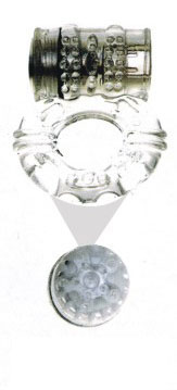 Прозрачное эрекционное кольцо с вибратором и стимуляцией клитора - Sextoy 2011 - в Тюмени купить с доставкой