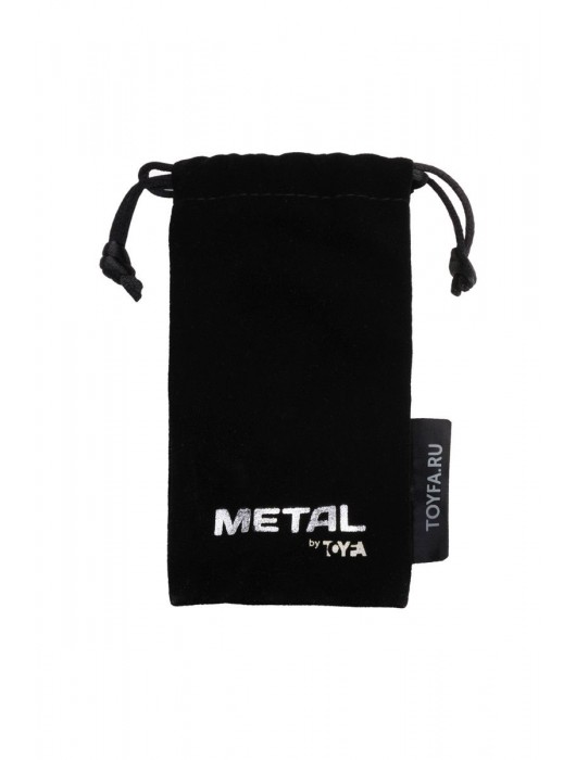 Серебристая коническая анальная пробка с красным кристаллом - 8 см. - ToyFa - купить с доставкой в Тюмени