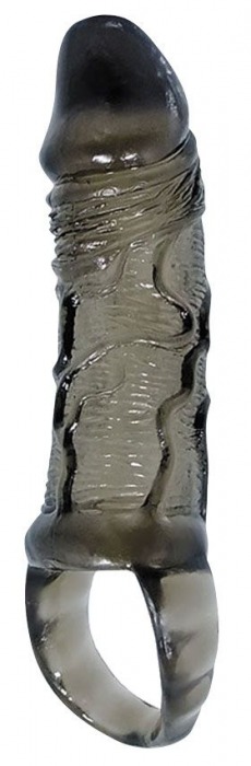 Закрытая насадка на фаллос с кольцом для мошонки - 15 см. - Sex Expert - в Тюмени купить с доставкой