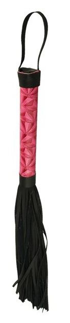 Аккуратная плетка с розовой рукоятью Passionate Flogger - 39 см. - Erokay - купить с доставкой в Тюмени