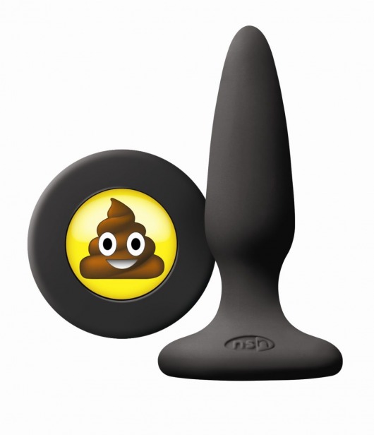 Черная силиконовая пробка Emoji SHT - 8,6 см. - NS Novelties - купить с доставкой в Тюмени