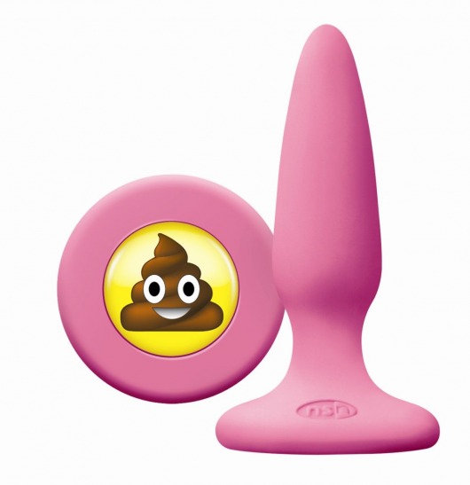 Розовая силиконовая пробка Emoji SHT - 8,6 см. - NS Novelties - купить с доставкой в Тюмени