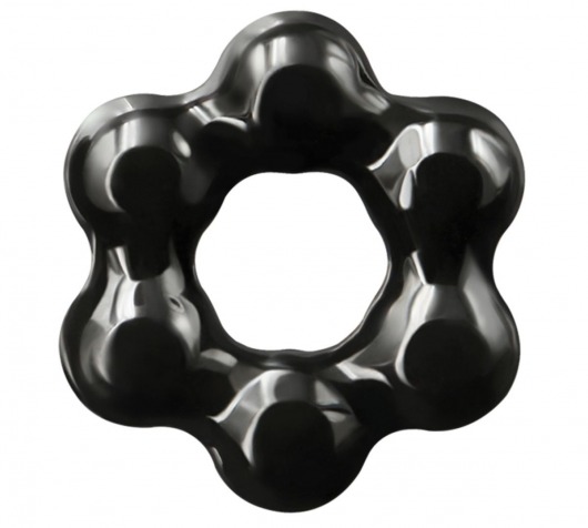 Черное эрекционное кольцо Spinner Ring - NS Novelties - в Тюмени купить с доставкой