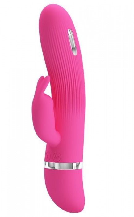 Розовый вибратор Ingram с электростимуляцией - 19,2 см. - Baile - купить с доставкой в Тюмени