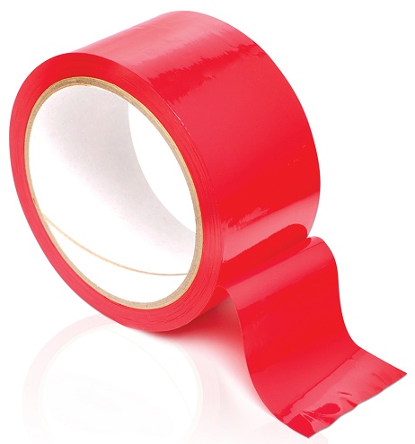 Красная самоклеющаяся лента для связывания Pleasure Tape - 10,7 м. - Pipedream - купить с доставкой в Тюмени