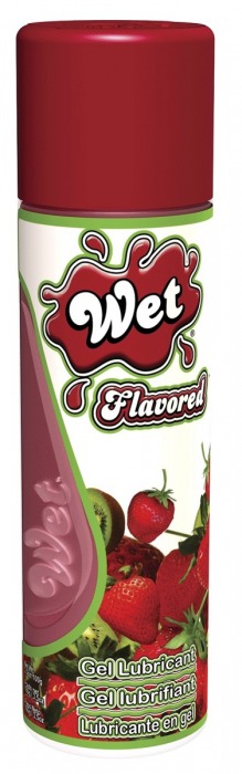 Лубрикант Wet Flavored Kiwi Strawberry с ароматом киви и клубники - 106 мл. - Wet International Inc. - купить с доставкой в Тюмени