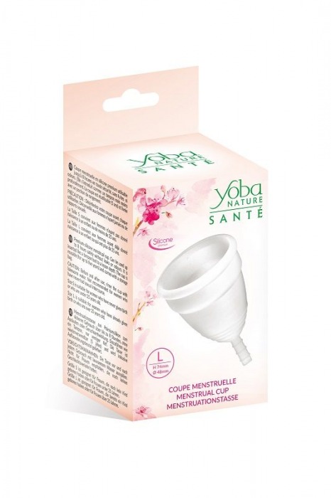 Белая менструальная чаша Yoba Nature Coupe - размер L - Yoba - купить с доставкой в Тюмени